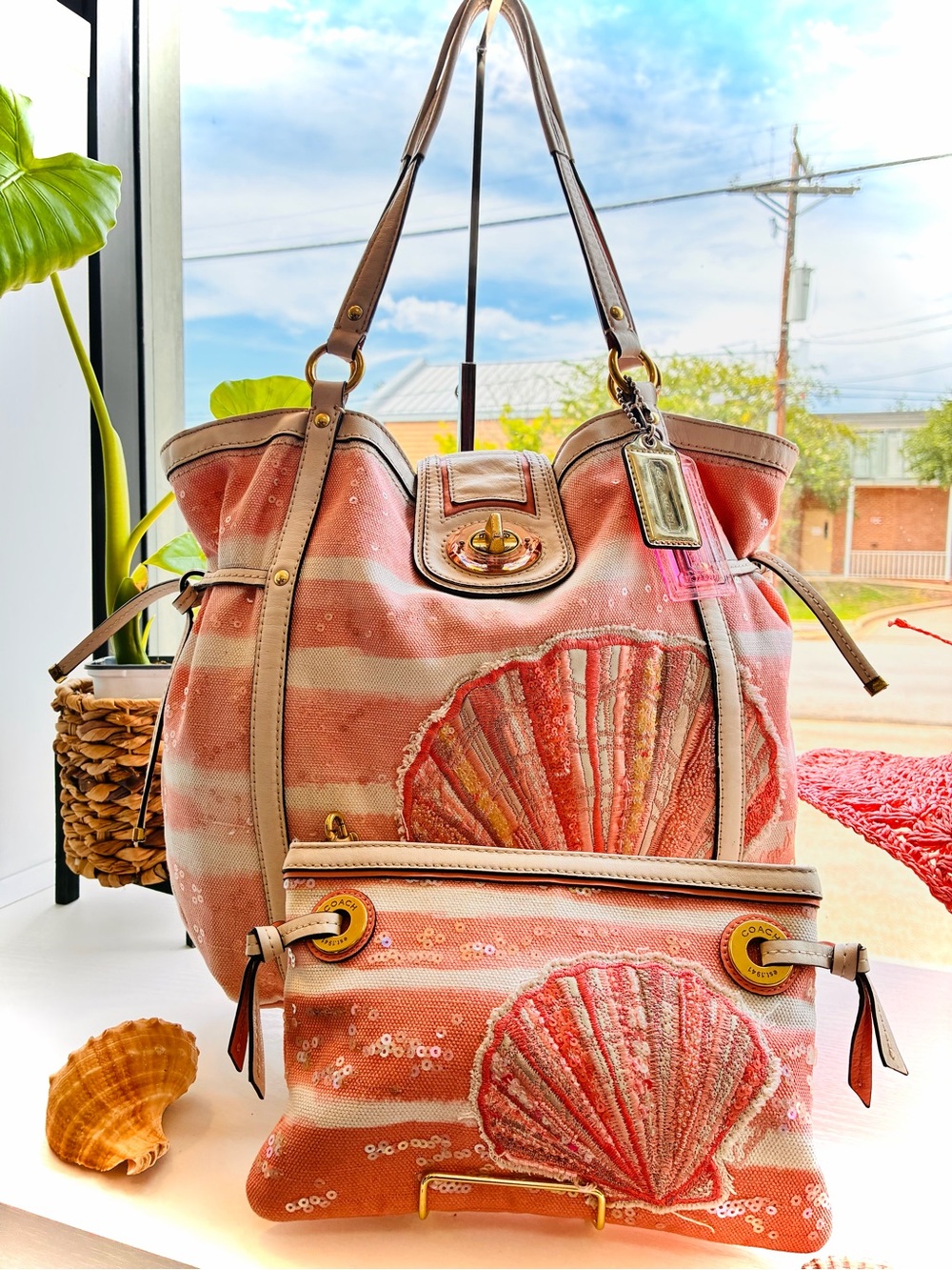 Coach Audrey 19576l Tote with Wristlet and Two Hang Tags